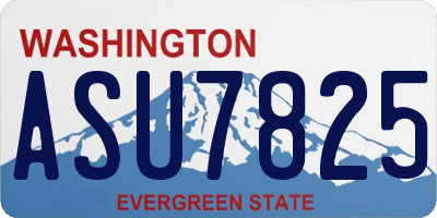 WA license plate ASU7825
