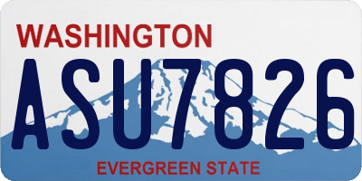 WA license plate ASU7826