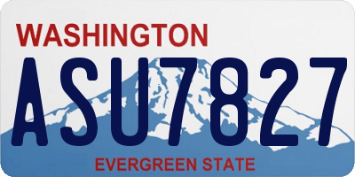 WA license plate ASU7827