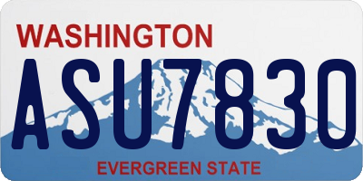 WA license plate ASU7830