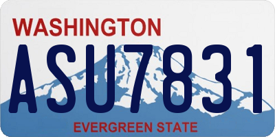 WA license plate ASU7831