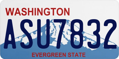 WA license plate ASU7832