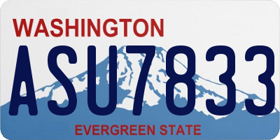 WA license plate ASU7833