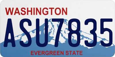 WA license plate ASU7835