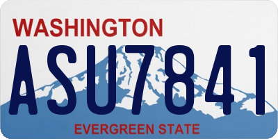 WA license plate ASU7841