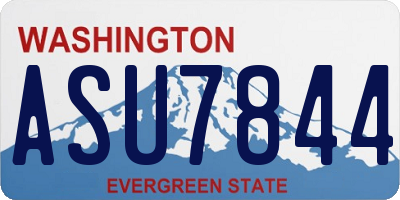 WA license plate ASU7844