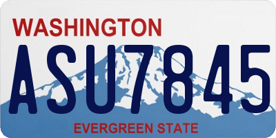 WA license plate ASU7845