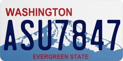 WA license plate ASU7847