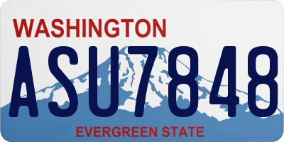WA license plate ASU7848