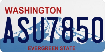 WA license plate ASU7850