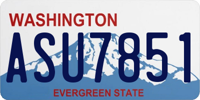 WA license plate ASU7851
