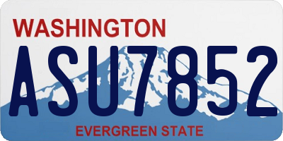 WA license plate ASU7852