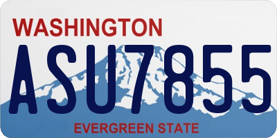 WA license plate ASU7855