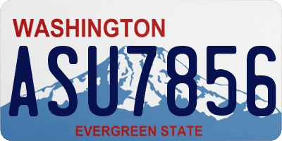 WA license plate ASU7856