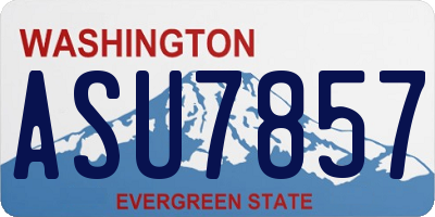 WA license plate ASU7857
