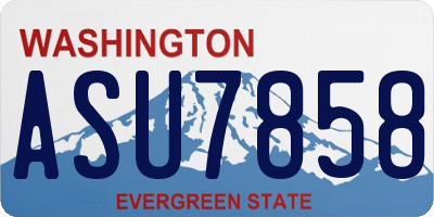 WA license plate ASU7858