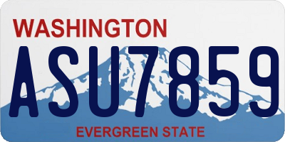 WA license plate ASU7859