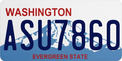 WA license plate ASU7860