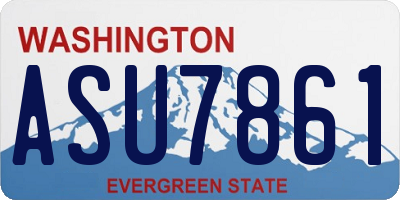 WA license plate ASU7861