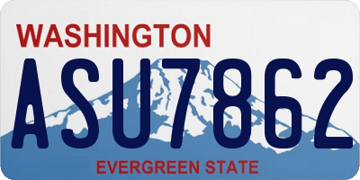 WA license plate ASU7862