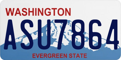 WA license plate ASU7864
