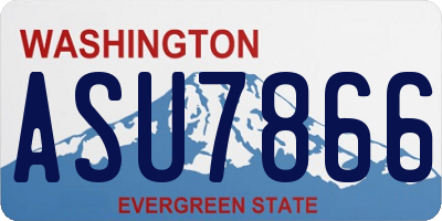 WA license plate ASU7866