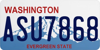 WA license plate ASU7868
