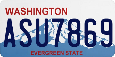 WA license plate ASU7869