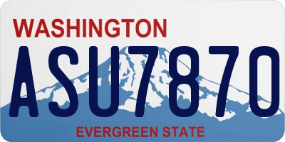 WA license plate ASU7870