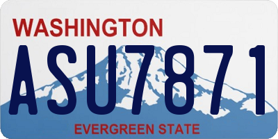 WA license plate ASU7871