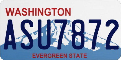 WA license plate ASU7872