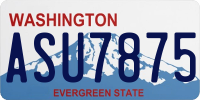 WA license plate ASU7875