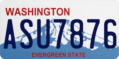 WA license plate ASU7876