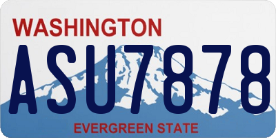 WA license plate ASU7878