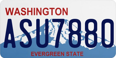 WA license plate ASU7880