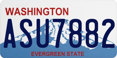 WA license plate ASU7882