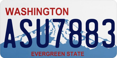 WA license plate ASU7883