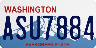 WA license plate ASU7884