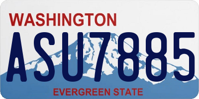 WA license plate ASU7885