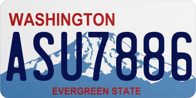 WA license plate ASU7886