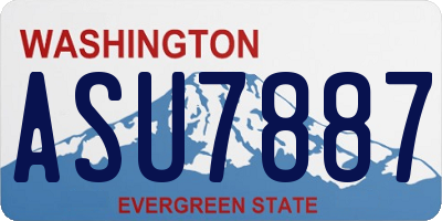 WA license plate ASU7887