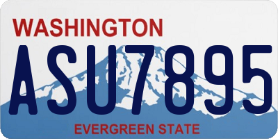 WA license plate ASU7895