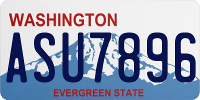 WA license plate ASU7896