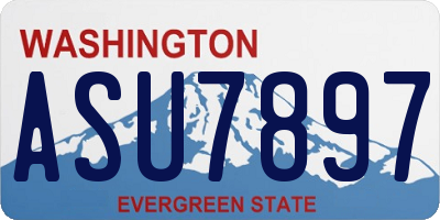 WA license plate ASU7897