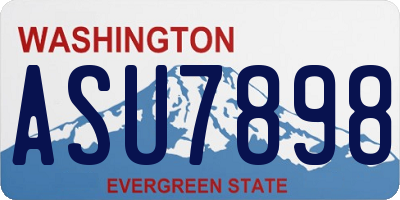 WA license plate ASU7898