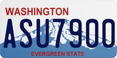 WA license plate ASU7900