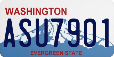 WA license plate ASU7901