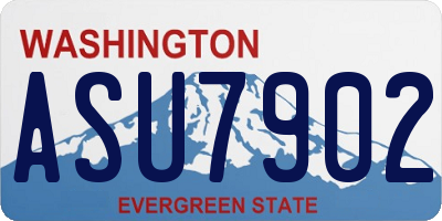WA license plate ASU7902