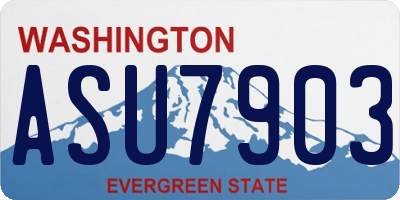 WA license plate ASU7903