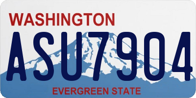 WA license plate ASU7904